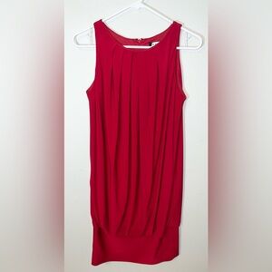ABS Collection Elegant Red Sleeveless Zip Up Dress! Size Small.